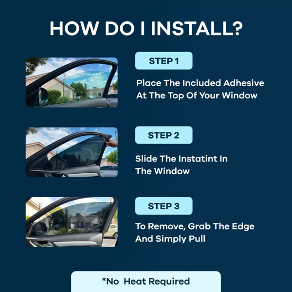 Removable Window Tint For Any Cars