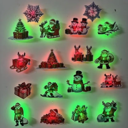 Christmas 3D Glowing Wall Decals