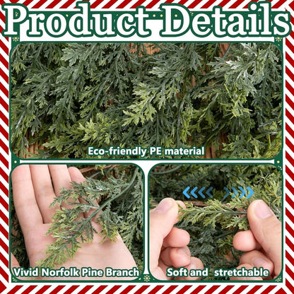 🔥Last Day Promotion 49% OFF🔥 - 6 Ft 2Pcs Realistic Artificial Cedar Pine Garland