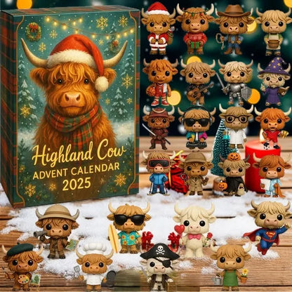 🎁Early Christmas Hot Sale 70% OFF🎅🎄🐮Highland Cow Advent Calendar 2025