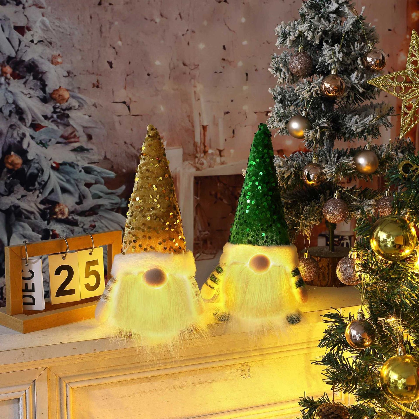 ✨ Lighted Christmas Gnome Plush – Premium Nordic Reindeer Santa Decoration for Festive Home & Gifts