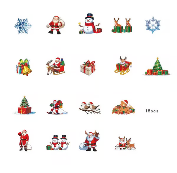 Christmas 3D Glowing Wall Decals