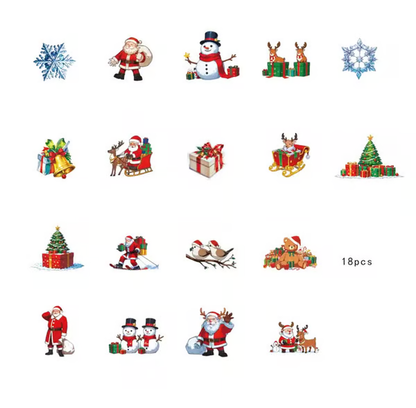 Christmas 3D Glowing Wall Decals