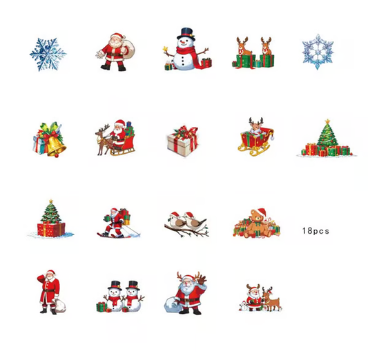 Christmas 3D Glowing Wall Decals