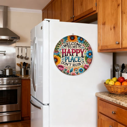🎄Holiday Pre-Sale Save 49%🔥Welcome to My Happy Place – Metal Wall Sign
