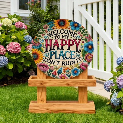 🎄Holiday Pre-Sale Save 49%🔥Welcome to My Happy Place – Metal Wall Sign