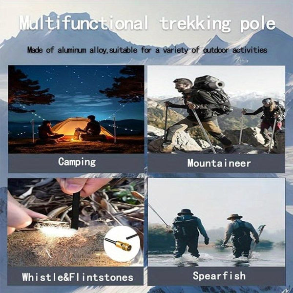 ⚡7-in-1 Tactical Hiking Stick