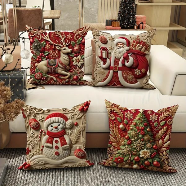 Christmas Themed Cushion Cover