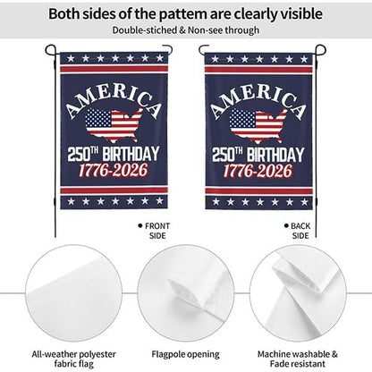 🔥2025 HOT SALE 🔥- U.S. 250th Birthday Garden Flag