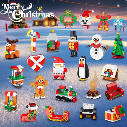 24 Packs Christmas Ornaments Building Set