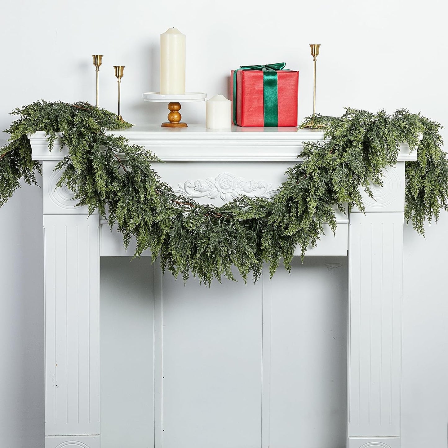 🔥Last Day Promotion 49% OFF🔥 - 6 Ft 2Pcs Realistic Artificial Cedar Pine Garland