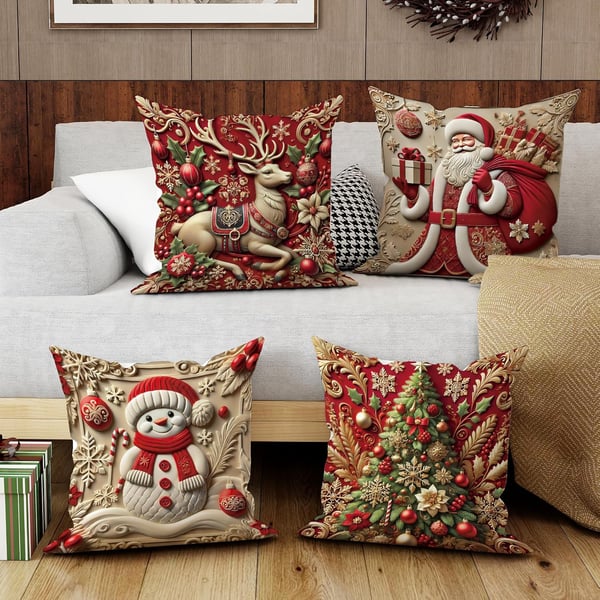 Christmas Themed Cushion Cover