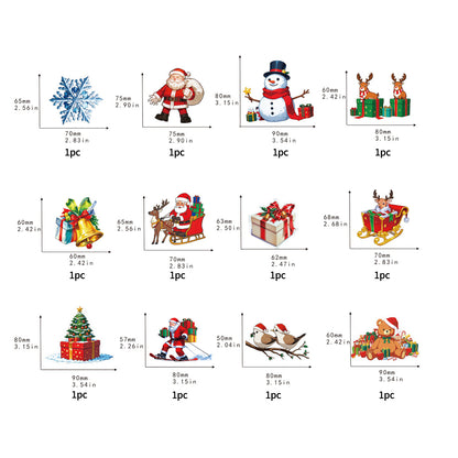 Christmas 3D Glowing Wall Decals