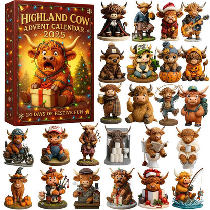 🎁Early Christmas Hot Sale 70% OFF🎅🎄🐮Highland Cow Advent Calendar 2025