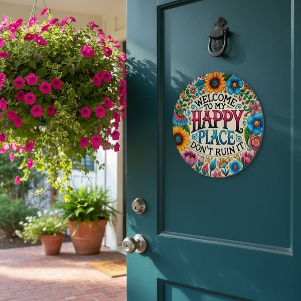 🎄Holiday Pre-Sale Save 49%🔥Welcome to My Happy Place – Metal Wall Sign