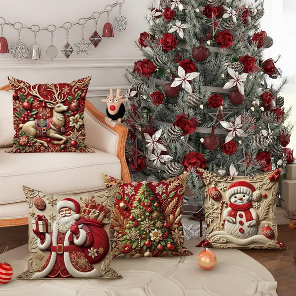 Christmas Themed Cushion Cover