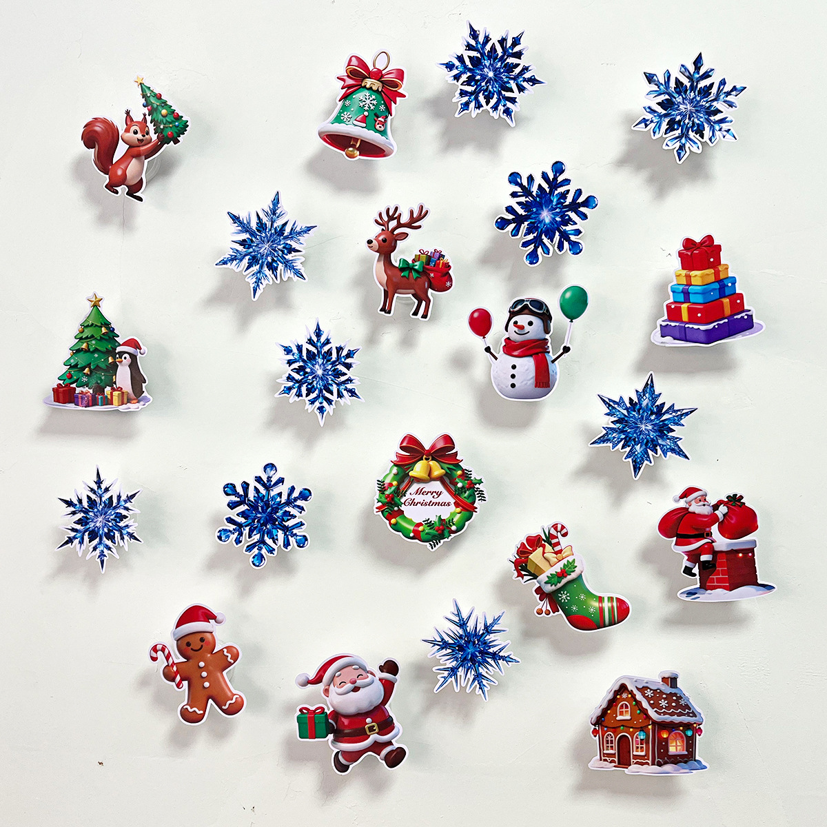 Christmas 3D Glowing Wall Decals