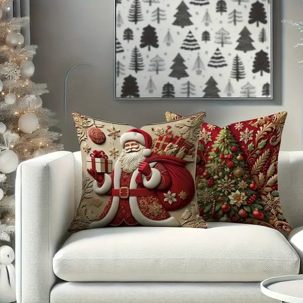 Christmas Themed Cushion Cover