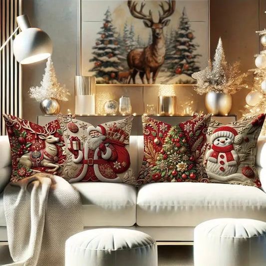 Christmas Themed Cushion Cover