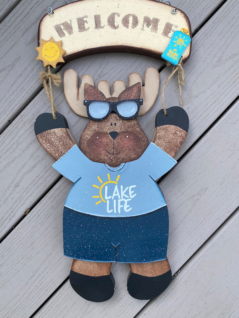 Seasonal Brown Bears Welcome Sign