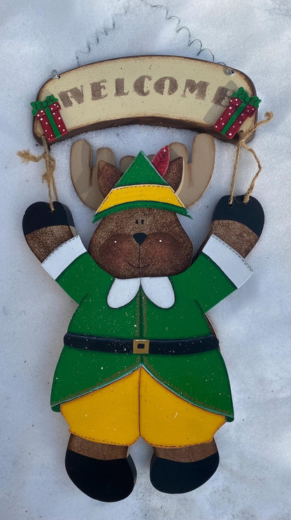 Seasonal Brown Bears Welcome Sign