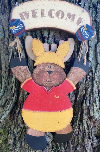 Seasonal Brown Bears Welcome Sign